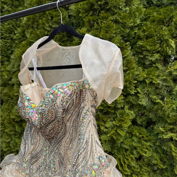 Quinceañera Champagne Strapless dress - Picture 12 of 16